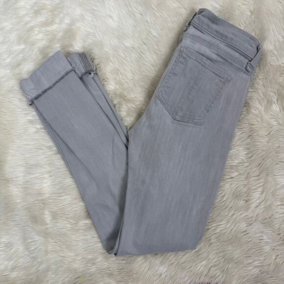 Rag & Bone The Skinny in Surrey Gray with Holes Raw Hem Size 25 - Picture 9 of 14